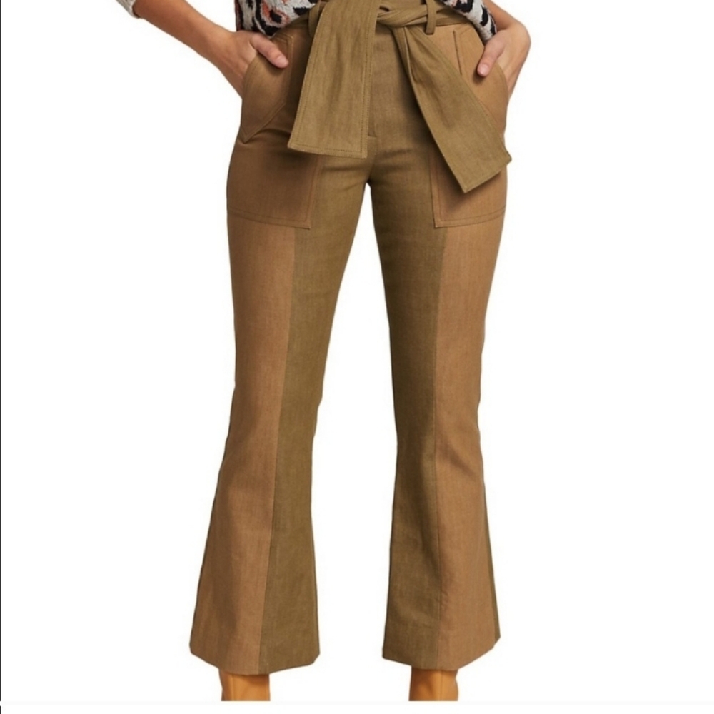 NWT DEREK LAM 10 CROSBY  CROPPED FLARE PANTS SIZE 0